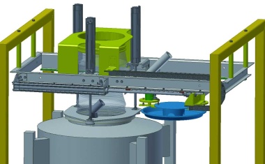 Flexible, staubdichte Andockung von Dosierorganen an Schüttgutcontainer