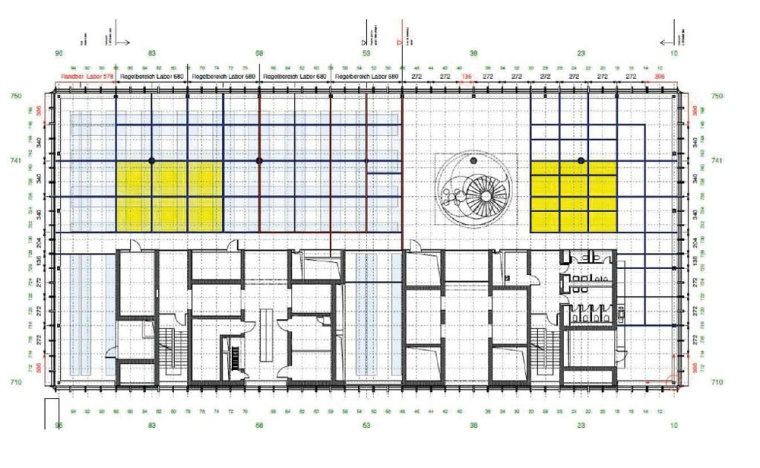 Das Projektkoordinatensystem mit den Rasterdefinitionen und Restriktionen (u.a....