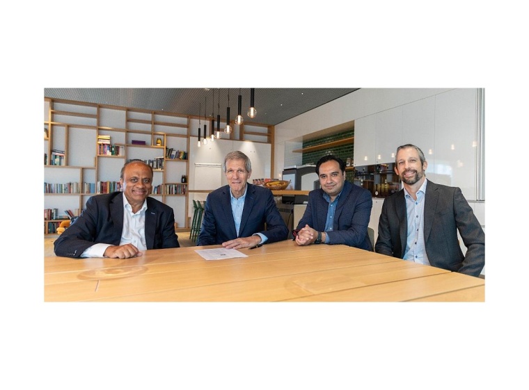 Nish Patel, Präsident Food & Water Division bei Alfa Laval, Calvin Grieder,...