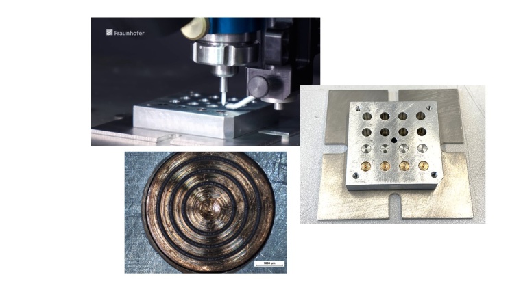 Aerosol-Jet-Druck von Nano­partikel-Lotmaterialien (hier Ag und Sn) auf...