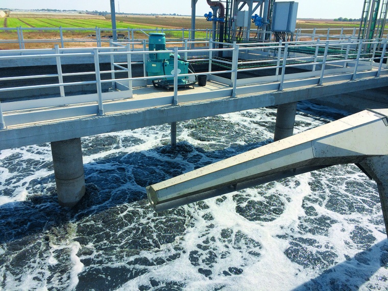 Abwasserreinigungsanlage in Israel mit  Sequencing-Batch-Reactor-Verfahren. ©...