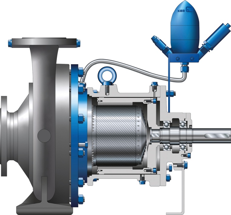 Schematischer Aufbau des ­Überwachungssystems MagnoProtect. © KSB