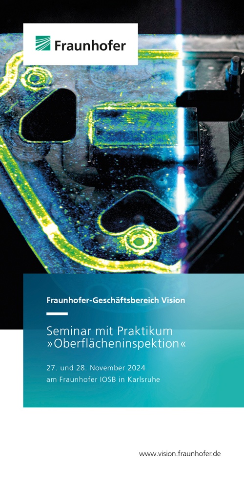 Titelseite des Flyers zum Seminar zur Oberflächeninspektion 2024 © Fraunhofer...