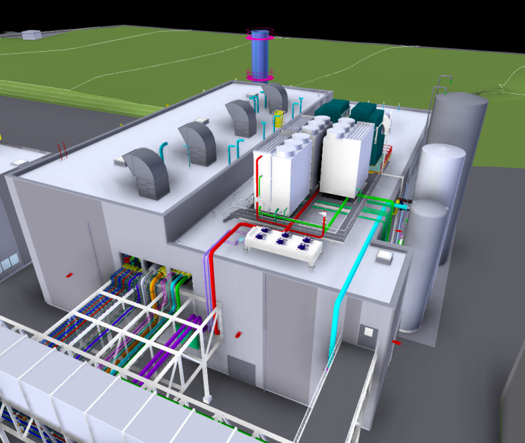 Abb.: Geplante Getec Energiezentrale für das neue Hochwald-Werk. © Getec