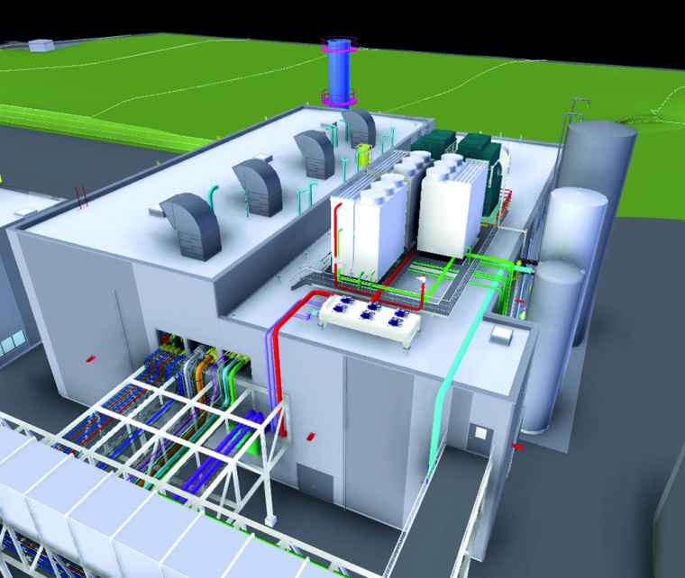 Abb.: Geplante Getec Energiezentrale für das neue Hochwald-Werk. © Getec