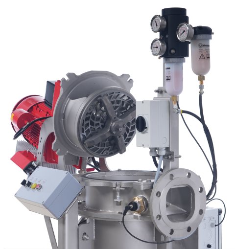 Energieeffiziente Zerkleinerung: Beim Vogelsang-Nasszerkleinerer RotaCut Professional regelt eine intelligente Steuerungstechnik den Maschinenbetrieb im optimalen Leistungsspektrum.